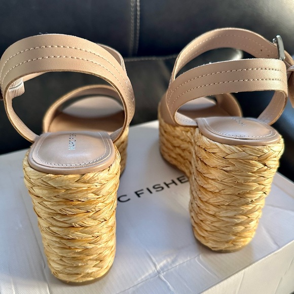 Marc Fisher Beige Wedge Sandals - Picture 4 of 6